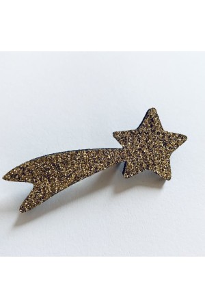 Broche feutrine pailletée – Etoile filante