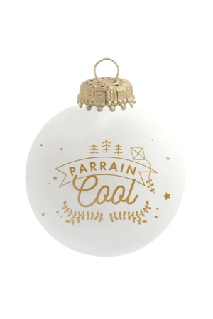 Boule de noel parrain cool