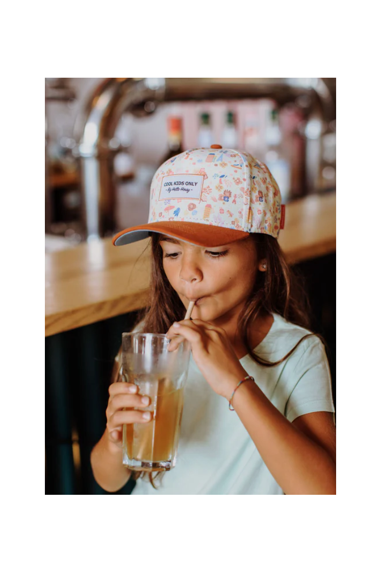 Casquette retro flowers