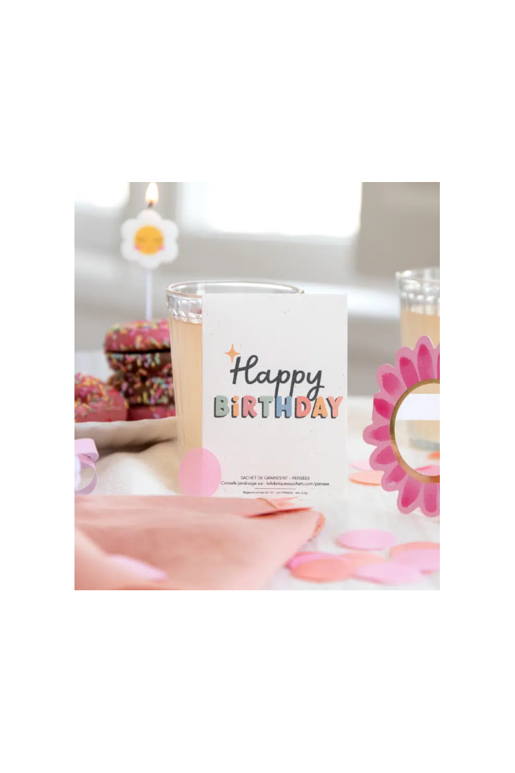 Sachet de graines - happy birthday