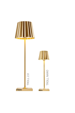 Petite Lampe d'extérieur et intérieur doré H 21 CM