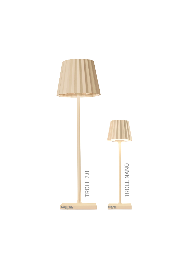 Petite Lampe d'extérieur et intérieur sable H 21 CM