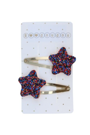 Barrettes étoiles pailletés