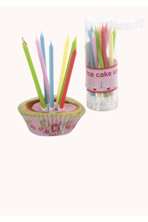 Lot de 20 bougies d'anniversaire multicolore