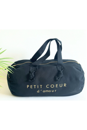 Sac Polochon Bleu Nuit - Petit Coeur d'Amour