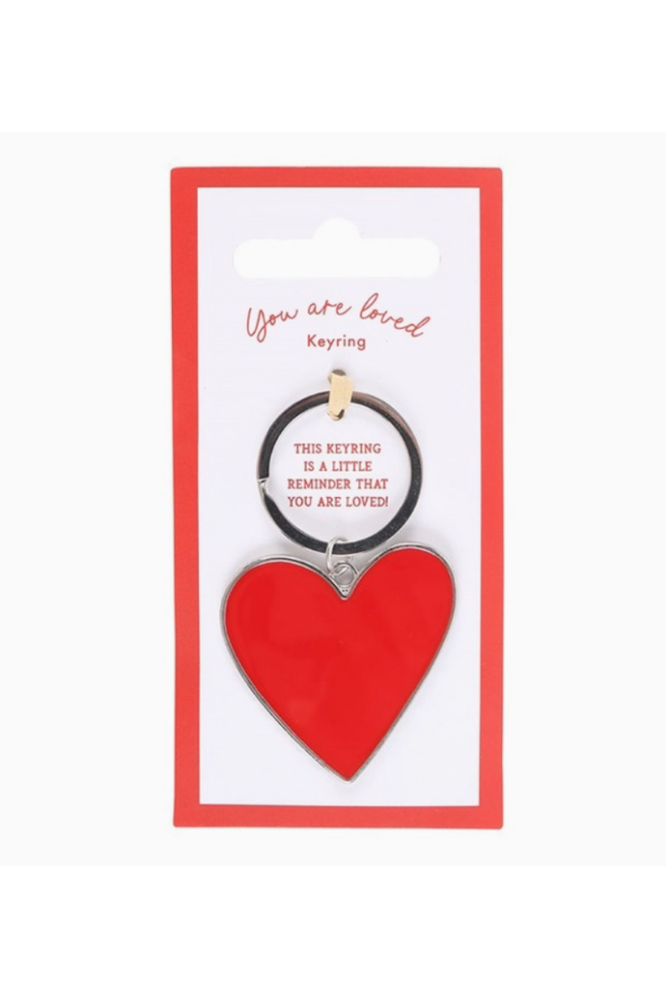 Porte-clés en forme de cœur You Are Loved pour la Saint-Valentin