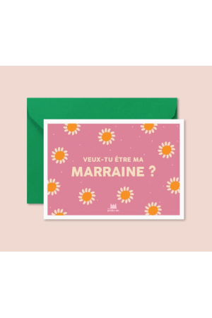 Carte veux-tu être ma marraine ?