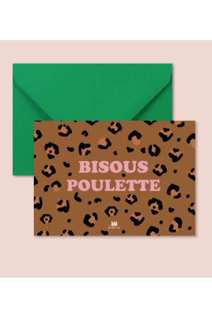 Carte bisous poulette